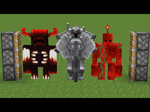 super mutant warden + ferrous wroughtnaut + redstone golem = ?