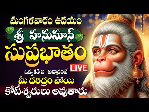 LIVE : మంగళవారం శ్రీ హనుమాన్ సుప్రభాతం విన్నారంటే కోట్లు సంపాదిస్తారు | Hanuman Suprabhatam