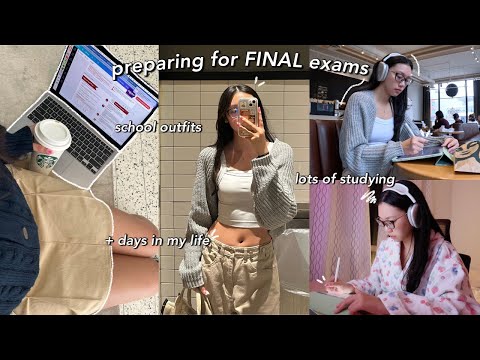 STUDY VLOG | productive days studying for FINAL EXAMS 💌 notetaking, getting burnt out & outfit ideas