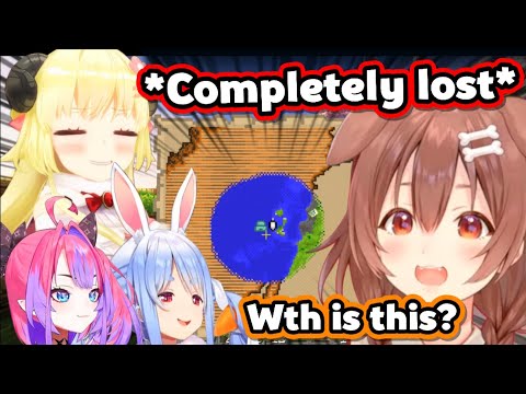 Korone Can’t Read a Map in Minecraft and Ended Up Getting the Whole Team Lost【Hololive】