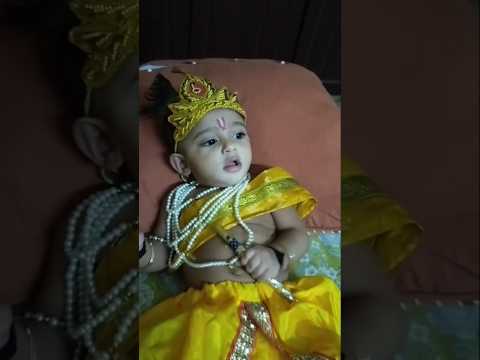 Baby Krishna makeup for 8 months baby #janmashtami  #festivevibes #harekrishna #makeup #cute #viral