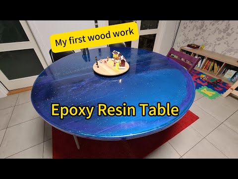 Today I make an Epoxy round table, which is my first wood work, thanks for watching