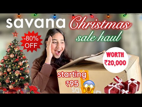 *HUGE* Christmas Sale/Winter haul - SAVANA 🎄🎀✨ | Upto 80% off | Sweaters, Dresses, Jewellery & more!