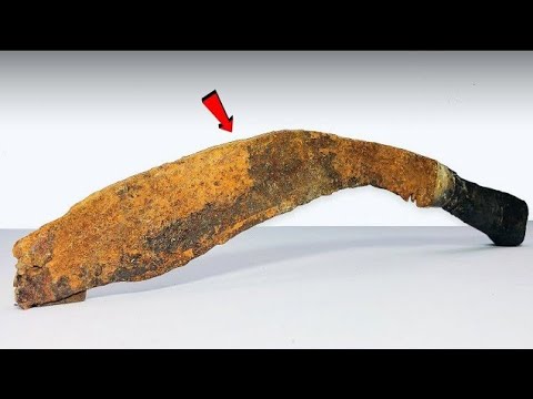 extremely rusty Hunter Dragon knife Restoration video #antique #restoration #shorts