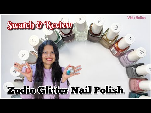 Have you tried Zudio Glitter Nail Polishes..?🤔Zudio Nail Polish Swatch & Review| Glitter & Metallic