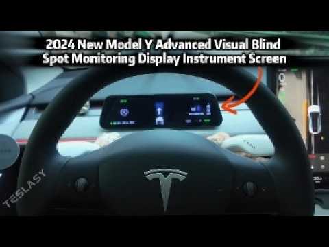 2024 New Model Y Advanced Visual Blind Spot Monitoring Display Instrument Screen #tesla #modely