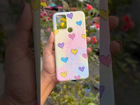 Reuse old mobile cover/ cover painting #diy #reusecover #coverpainting #shorts