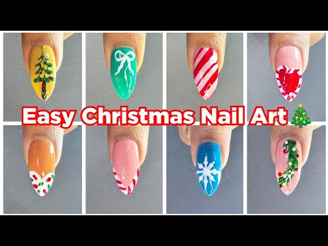 9 Easy Christmas Nail Art designs 24🎄✨ At home Winter Nails Compilation #226