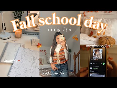 FALL SCHOOL DAY IN MY LIFE / jesienny dzień podczas szkoły🍂🎧