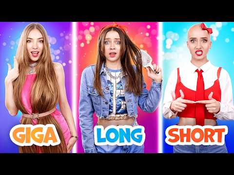 Short Hair vs Long Hair vs Giga Long Hair! My Crazy Ex-Girlfriends Vs Me