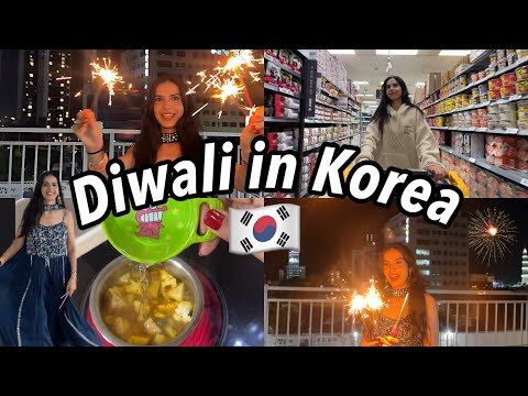 🇰🇷My first Diwali in Korea 💓| shopping, cooking at home 👩🏻‍🍳🛍️