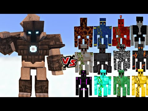 Minecraft: All Golems vs Nameless Guardian – Ultimate Battle! (Iron, Snow, Tuff & More!)