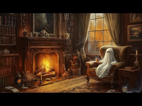 Exclusive Vintage Halloween TV Art With 6 Hours of Piano Music | 4K Spooky Ambience | 36 Art Images