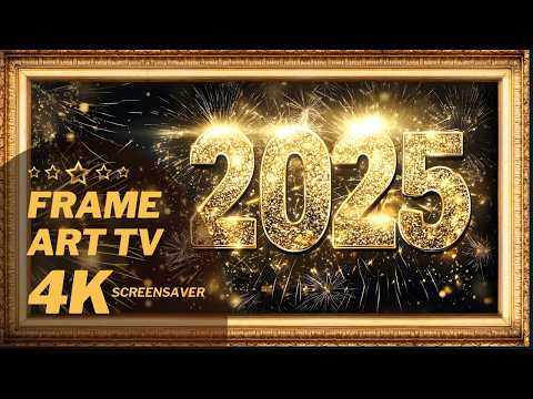 Happy New Year 2025! Fireworks, Lights, and Magic to Celebrate | Screensaver | Art for Your TV | 4K