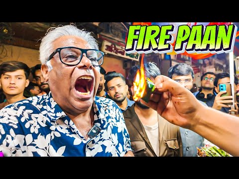 Trying the VIRAL FIRE PAAN experience at SARAFA BAZAAR 🤯🔥