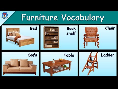 Furniture Vocabulary | Furniture Name in English | 30 Furniture Names |Types of furniture |Furniture