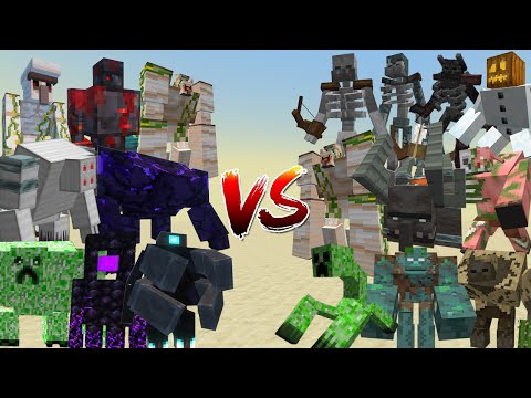 MUTANT BOSSES vs GOLEM BOSSES - Minecraft Mob Battle