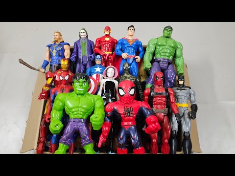 IRONMAN VS SPIDERMAN VS HULK VS CAPTAIN AMERICA VS SUPERMAN VS VENOM SUPERHERO AVENGERS UNBOXING