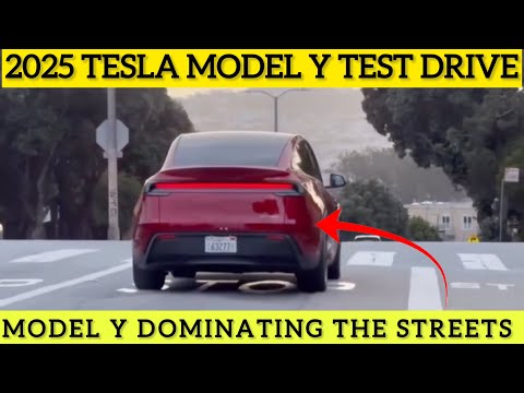 2025 Tesla Model Y Refresh Test Drive | Road Presence | Exterior , Performance