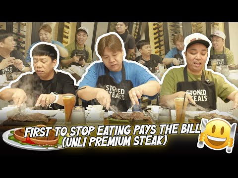 FIRST TO STOP EATING PAYS THE BILL (UNLI PREMIUM STEAK) | BEKS BATTALION