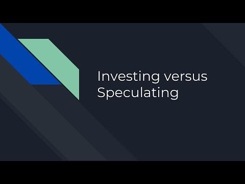 Investing Basics 101 Investing Versus Speculating - Gennecho Finance