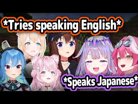 HoloJP Trying To Speak English With HoloEN Is Too Cute and Wholesome 【Hololive】