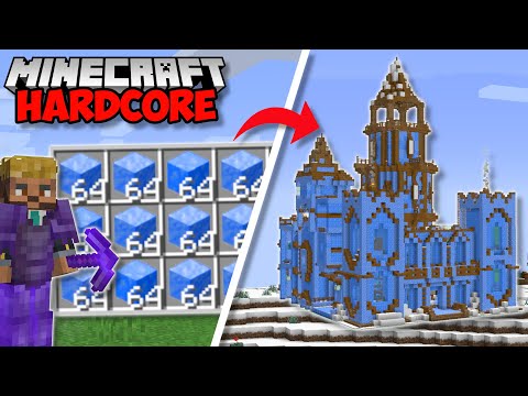 I Built A GIANT ICE CASTLE in Minecraft 1.19 Hardcore (#48)