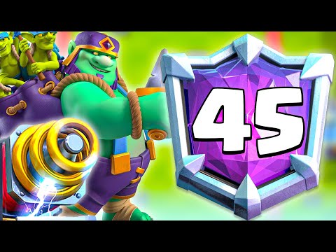 TOP 45 IN WORLD WITH EVO GOBLIN GIANT SPARKY RAGE - Clash Royale