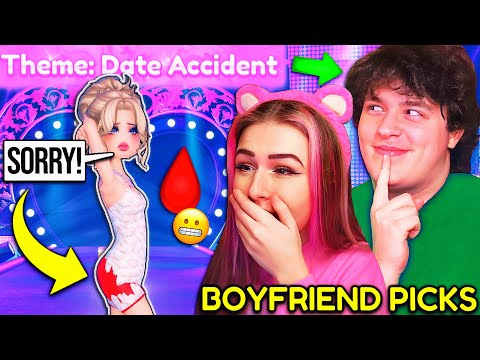 My BOYFRIEND Picks My THEMES For VALENTINES DAY In DRESS TO IMPRESS... | ROBLOX