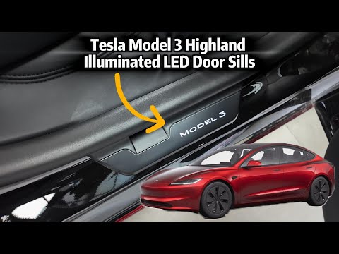 2024 Model 3 Highland Illuminated LED Door Sills | Installlation Tutorial #tesla