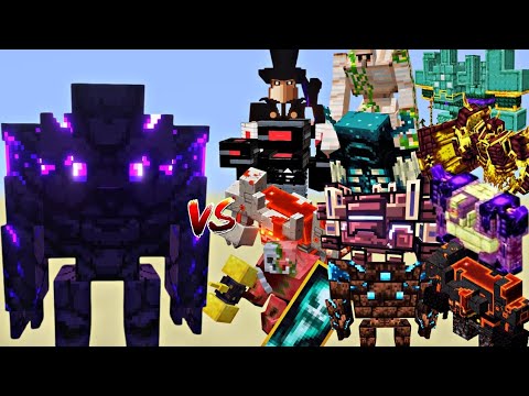 Minecraft: All Bosses vs 3x Ender Golems – EPIC Boss Battle!