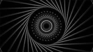 BLACK AND WHITE LATTICE SPIRAL TUNNEL. Video Loop