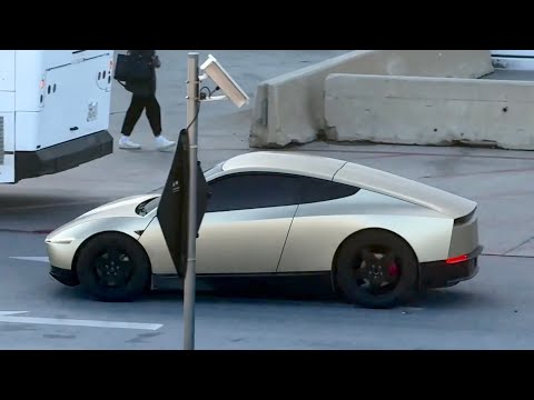 Cybercab Testing at Giga Factory Texas Without Wheel Covers