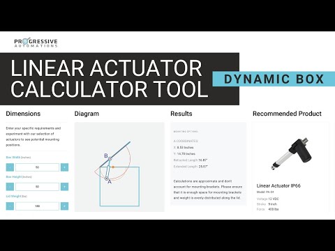 Optimize Your Linear Actuator Selection with Our Calculator: A How-To Guide