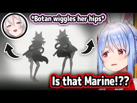 Botan's Hip Wiggles Looked So Good Pekora Thought She Was Marine 【Hololive】