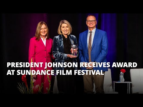 President Johnson Receives an Award at Sundance Film Festival