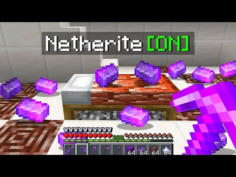 Minecraft Bedwars but there's infinite netherite everywhere...