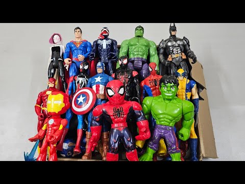 CAPTAIN AMERICA VS IRONMAN VS HULK VS SPIDERMAN VS SUPERMAN VS THANOS SUPERHERO AVENGERS UNBOXING