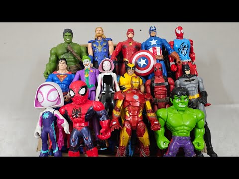 IRONMAN VS SUPERMAN VS SPIDERMAN VS CAPTAIN AMERICA VS VENOM VS THANOS SUPERHERO AVENGERS UNBOXING