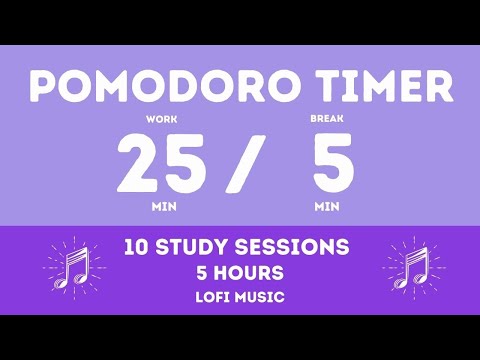 25 / 5  Pomodoro Timer - 5 hours study || Lofi music - Study for dreams - Deep focus - Study timer