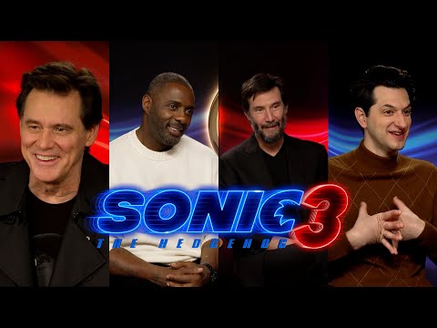 SONIC THE HEDGEHOG 3 interviews Jim Carrey, Idris Elba, Keanu Reeves, Ben Schwartz, James Marsden 4K