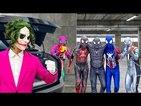 TOP 6 SPIDER-MAN Bros vs Joker Team  Mansion Battle Story ( Nerf Gun War , Funny , Action...)