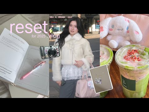 reset with me for 2025 ❀。•| making my vision board, best matcha spot in sf, cleaning my room, ootd