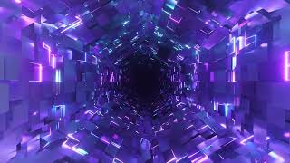 flying inside a neon hexagonal tunnel vr animation  vj loops free download