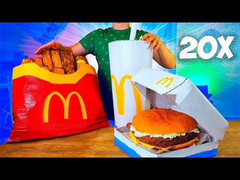 I made a giant McDonald's menu / Filet-O-Fish burger  / French fries / Coca-Cola