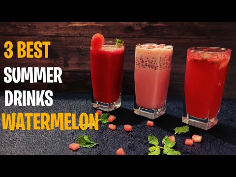 3 type watermelon juice recipe | 3 തരം തണ്ണിമത്തൻ ജ്യൂസ്‌ | 3 तरबूज का शरबत | tarbuj ka juice