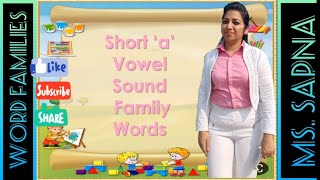 Short 'a' Vowel Sound Word Families / Easy Learning English / Online Study Resources