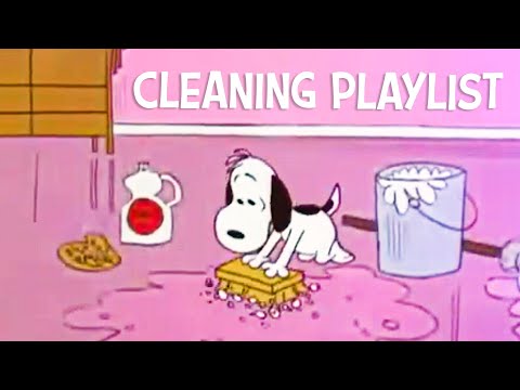 Snoopy cleans his room and so do you 🎧 Cleaning Playlist