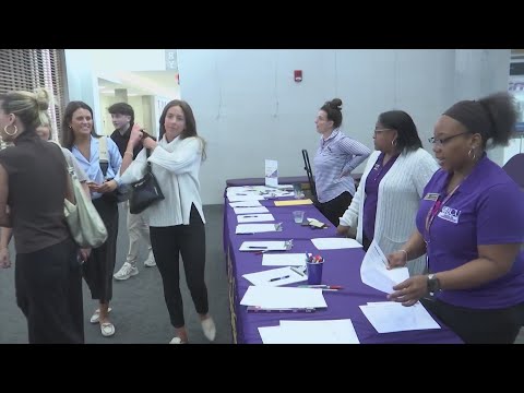 ECU students learn about communications industry at career fair