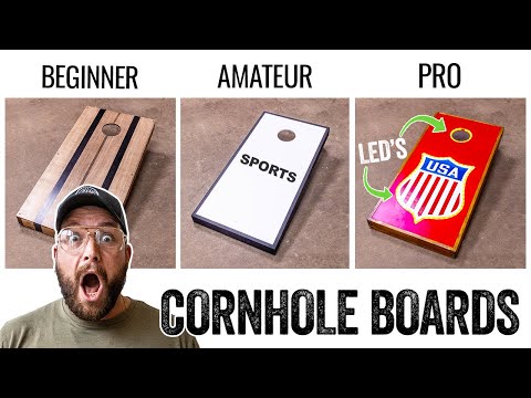 3 LEVELS of Cornhole Boards -DIY to PRO Build